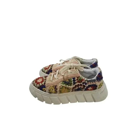 Free People Catch Me If You Can Crochet Platform Sneaker Size 36 - Picture 5 of 7